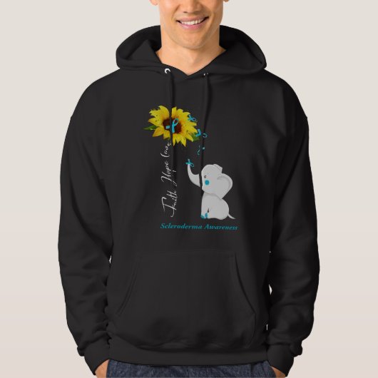 Faith Hope Love Scleroderma Awareness Hoodie (Voorkant)