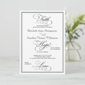 Faith Hope Love Script Weddenschap Uitnodiging (Staand voorkant)