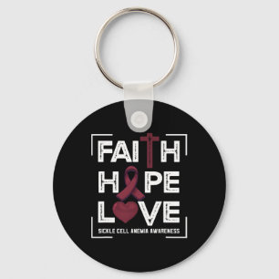Faith Hope Love Sickle Cell Anemia Awareness Sleutelhanger