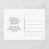 FAITH HOPE LOVE Silver Glitter Christian Christmas Feestdagenkaart (Achterkant)