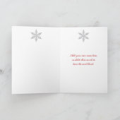 Faith, Hope, Love Silver Snowflakes Christmas Kaar Feestdagen Kaart (Binnen)