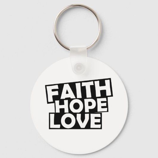 Faith Hope Love Sleutelhanger (Voorkant)