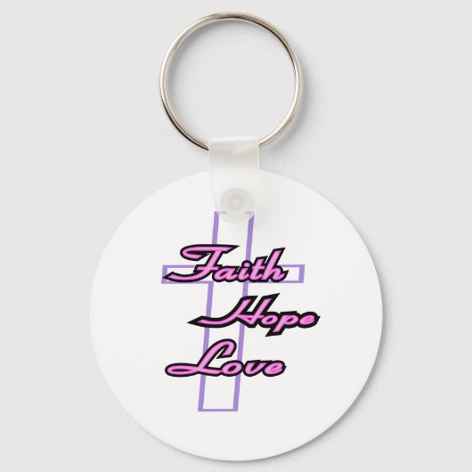 Faith Hope Love Sleutelhanger (Voorkant)
