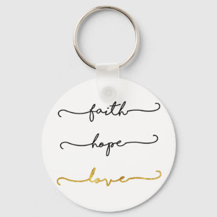 Faith Hope Love Sleutelhanger
