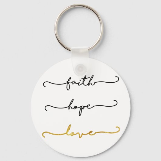 Faith Hope Love Sleutelhanger (Voorkant)