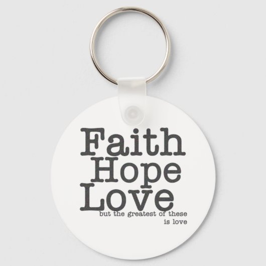 Faith Hope Love Sleutelhanger (Voorkant)