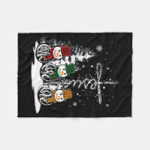 Faith Hope Love Snowman Jesus Christian Tree Chris Fleece Deken (Voorkant (Horizontaal))