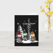 Faith Hope Love Snowman Jesus Christian Tree Chris Kaart (Gele Bloem)