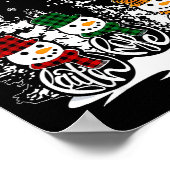 Faith Hope Love Snowman Jesus Christian Tree Chris Poster (Hoek)