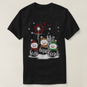 Faith Hope Love Snowman Jesus Dandelion Christelij T-shirt (Design voorkant)