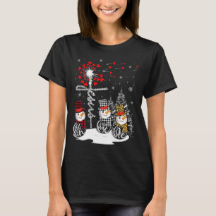 Faith Hope Love Snowman Jesus Dandelion Christelij T-shirt