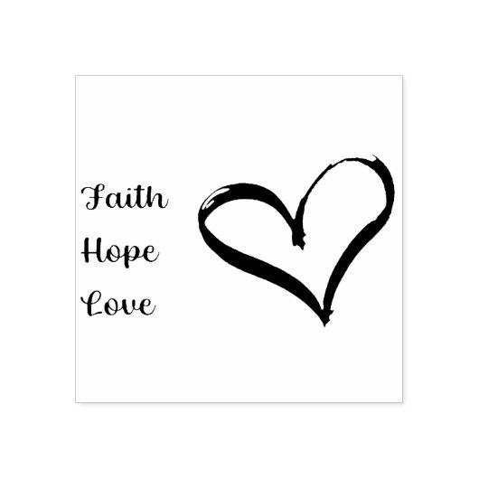 Faith, Hope, Love stamp Rubberstempel (Afrduk)