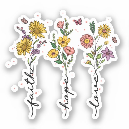 Faith-Hope-Love Sticker (Voorkant)