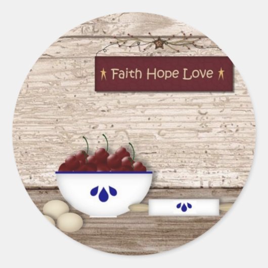 Faith Hope Love Sticker (Voorkant)