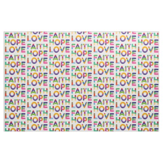 Faith Hope Love Stof (Fat Quarter)
