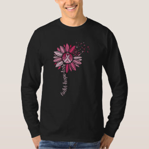 Faith Hope Love Sunflower Breast Cancer Awareness T-shirt