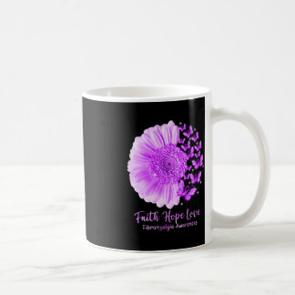 Faith Hope Love Sunflower Butterfly Fibromyalgia A Koffiemok