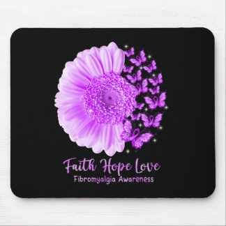 Faith Hope Love Sunflower Butterfly Fibromyalgia A Muismat