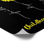 Faith Hope Love Sunflower Childhood Cancer Awarene Poster (Hoek)