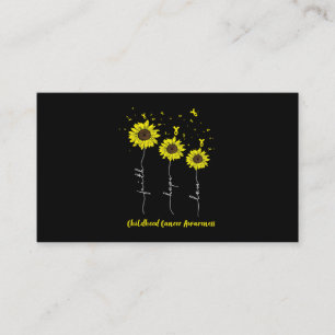 Faith Hope Love Sunflower Childhood Cancer Awarene Visitekaartje