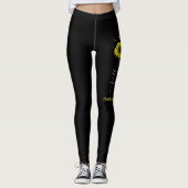 Faith Hope Love Sunflower Childhood Cancer Leggings (Voorkant)