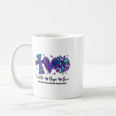 Faith Hope Love Sunflower Leopard Suicide Awarenes Koffiemok (Links)