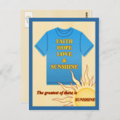 Faith, Hope, Love & Sunshine Briefkaart (Voorkant / Achterkant)