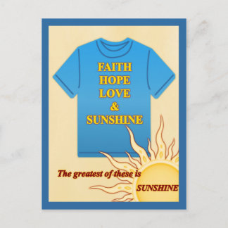 Faith, Hope, Love & Sunshine Briefkaart