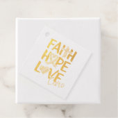 Faith Hope Love T-Shirt Sleutelhanger Button Silve Bedankjes Labels (Met doos)