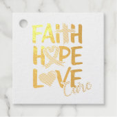 Faith Hope Love T-Shirt Sleutelhanger Button Silve Bedankjes Labels (Voorkant)