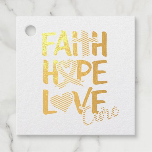 Faith Hope Love T-Shirt Sleutelhanger Button Silve Bedankjes Labels (Voorkant)