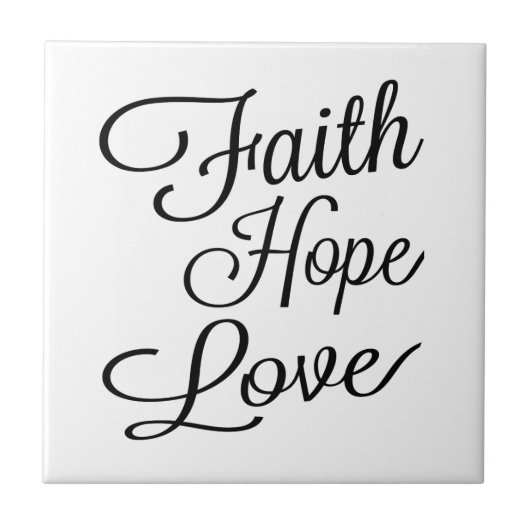 Faith Hope Love Tegel Tegeltje (Voorkant)