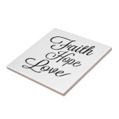 Faith Hope Love Tegel Tegeltje (Zijkant)