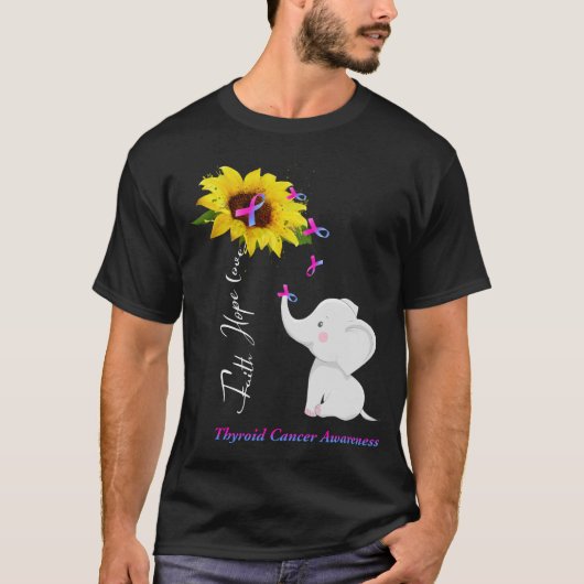 Faith Hope Love Thyroid Cancer Awareness T-shirt (Voorkant)