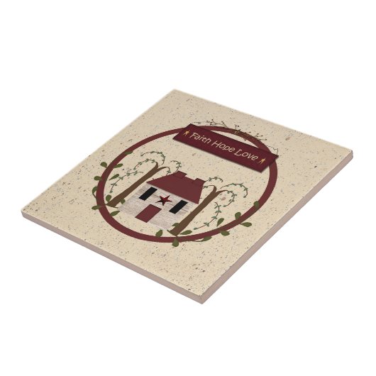 Faith Hope Love Tile Tegeltje (Zijkant)