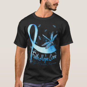 Faith Hope Love Type 1 Diabetes Awareness Dragonfl T-shirt