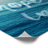 Faith Hope Love Typography Ocean Sunset Poster (Hoek)