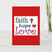 Faith, Hope, Love Valentijn Card Feestdagen Kaart (Voorkant)