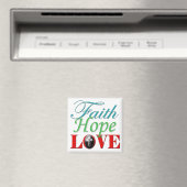 Faith Hope & Love w/ Cross Magneet (Insitu (Vaatwasser))