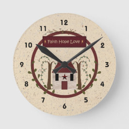 Faith Hope Love Wall klok