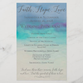 Faith Hope Love Waterverf Bijbel Verse Wedding