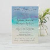 Faith Hope Love Waterverf Bijbel Verse Wedding Kaart (Staand voorkant)
