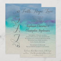 Faith Hope Love Waterverf Bijbel Verse Wedding
