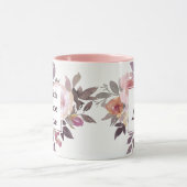 Faith Hope Love waterverf bloemen Monogram Mok (Midden)