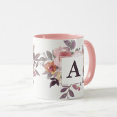 Faith Hope Love waterverf bloemen Monogram Mok (Voorkant rechts)