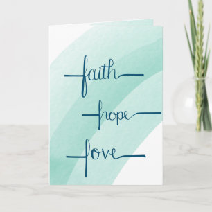 Faith, Hope, Love Waterverf Kaart