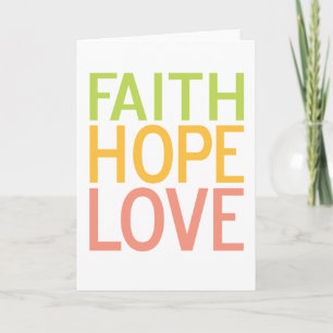 Faith Hope Love Wenskaart Eenvoudig ontwerp Kaart