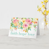Faith Hope Love | Wenskaart Kaart (Gele Bloem)