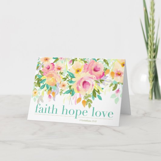 Faith Hope Love | Wenskaart Kaart (Voorkant)