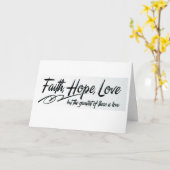 Faith Hope Love Wenskaart Kaart (Gele Bloem)